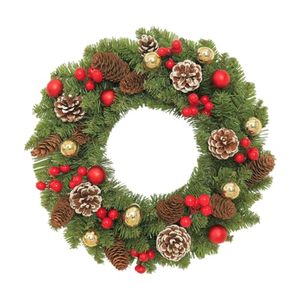 Guirlande et couronne de Noël décorées en matériau PE - Product Image 3