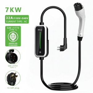 <span class=keywords><strong>Chargeur</strong></span> <span class=keywords><strong>de</strong></span> <span class=keywords><strong>voiture</strong></span> électrique portable rapide 7,7 kW 32 ampères J1772 Type 1 Niveau 2 EVSE avec prise NEMA 14-50, charge rapide 32A - Product Image 1
