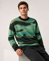 Pull en mohair personnalisé pour homme MENGTU, motif jacquard duveteux, pull en tricot, tricot d'hiver, pull en mohair tricoté pour homme