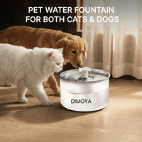 Nouvelle conception, purificateur d'eau automatique pour chat à filtration multi-couches 3,8 L, fontaine pour animaux de compagnie en acier inoxydable et plastique, rechargeable, étanche IPX5