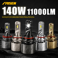 Système d'éclairage automobile 12V 140W 50000LM 6000K IP68 Canbus H1 H3 H4 H11 9005 9006 H7 Phares LED de voiture Luces LED Auto Head Lights