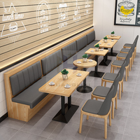 Restaurant Meubles Ensembles Restauration Rapide Bar Cantine En Cuir Bois Stand Tables À Manger Chaises Café Café Boutique École Gym Club Tissu