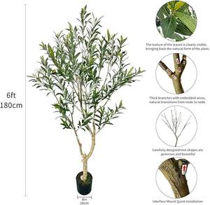 OH ARTS Vente en gros d'olivier artificiel de haute qualité Faux olivier résistant aux UV Intérieur Extérieur Pot Réaliste Décoration de maison de mariage - Product Image 4