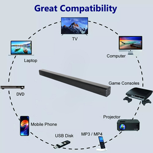 ETISTAR 2.0-Kanal Eingebauter Akku Kabellose <span class=keywords><strong>Soundbar</strong></span> Bluetooth Soundbars Heimkinosysteme TV-<span class=keywords><strong>Soundbar</strong></span> Fernbedienung HDMI OEMODM - Product Image 5