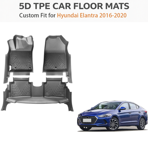 Alfombrillas de TPE para Hyundai Elantra LHD 2016-2020, ajuste personalizado, para todo tipo de clima, impermeables, resistentes, revestimientos de piso para automóvil, OEM - Product Image 1