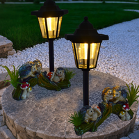 Wasserdichte Solar-Harz-Igel-Rasenleuchte Pilz-Gras-Deko Tierfigur LED-Landschaftslampe für den Außenbereich Garten