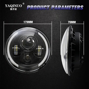 Faro LED de 7 Pulgadas para Jeeps con Ojos de Ángel, Lente DRL, Lámpara Delantera para Wranglers Cherokee JK JL, Faros LED para Motocicleta - Product Image 4