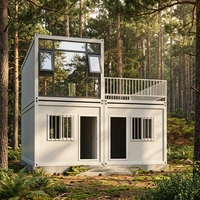 Maison conteneur modulaire de luxe en panneaux sandwich de 20 et 40 pieds, démontable et portable, préfabriquée, pour usage d'atelier