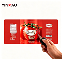 Autocollants d'emballage en vinyle personnalisés, durables, écologiques, imperméables, pour boîtes de tomates, avec logo personnalisé, découpe Kiss Cut, adhésifs