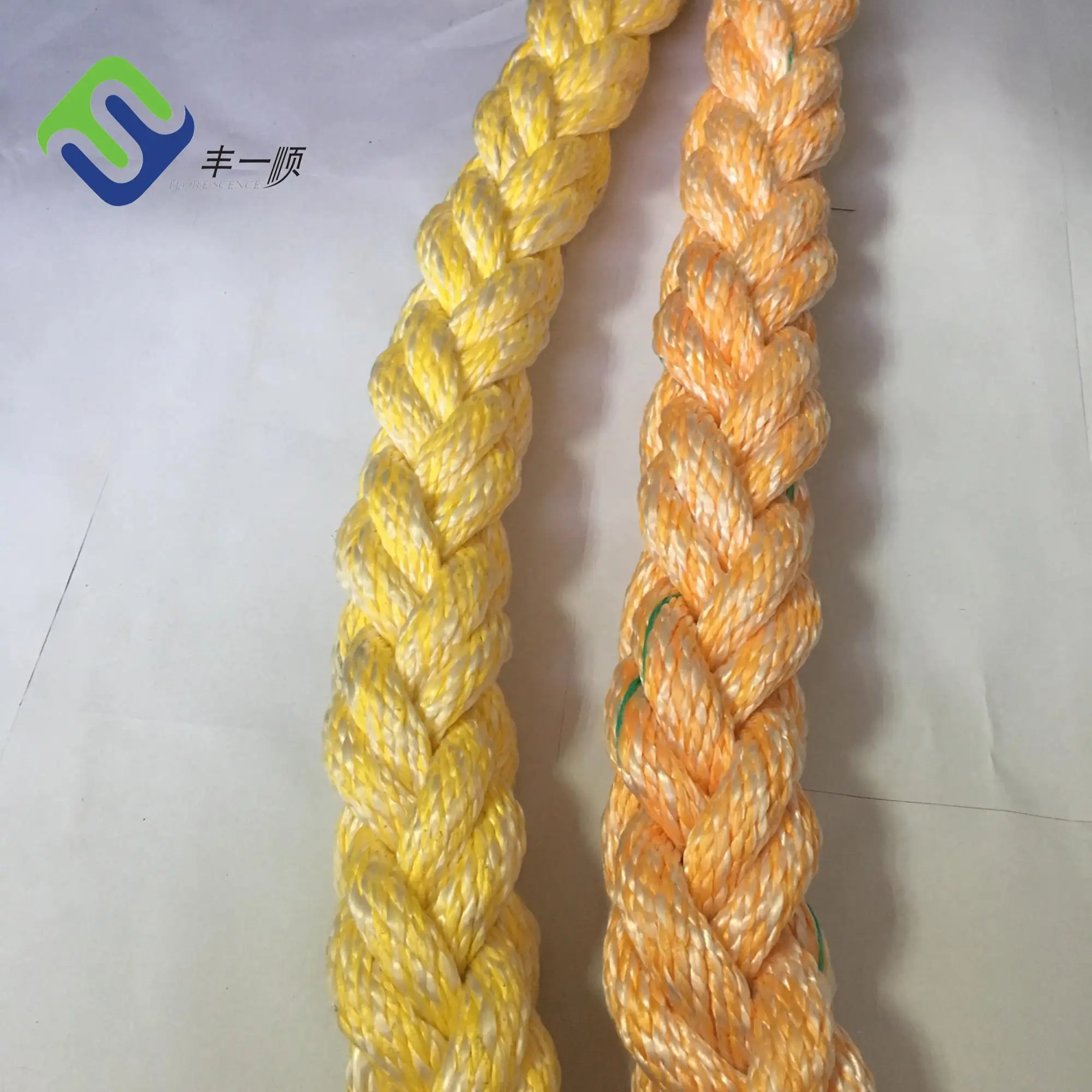 28mm-96mm 8 Strand Polypropylene Mix Polyester Marine Rope PP PET Mixed Mooring Rope