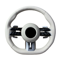 Volant en cuir pleine fleur blanc pour Mercedes Benz W204 W205 W206 W211 W212 W176 W213 Cla W210 W124 C117 W177 W221 W222 S63 AMG