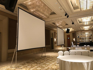 Pantalla de Proyección <span class=keywords><strong>Plegable</strong></span> Rápida de 200 Pulgadas 16:9 con Tela para Proyección Frontal y Trasera y Kits de Cortinas - Product Image 4