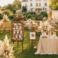 Décoration de mariage bohème, package personnalisé pour les organisateurs de mariages |   Décor d'arche de pampas, centre de table et nœud de chaise |   Fournisseur unique OEM