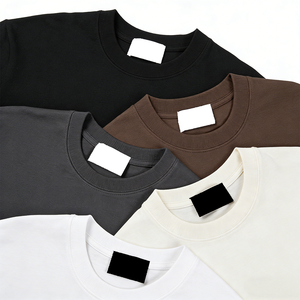 Camiseta de Hombre de 300g, 100% Algodón, Cuello Redondo, Manga Corta, Corte Regular, Transpirable, Prelavada, Casual, con Logotipo Personalizado, Venta al Por Mayor - Product Image 1