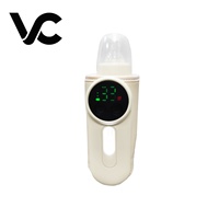 Chauffe-biberon rechargeable 2024 avec veilleuse, chauffage sans fil USB, chauffage en 15 minutes, réglages de température de 37 à 55 degrés