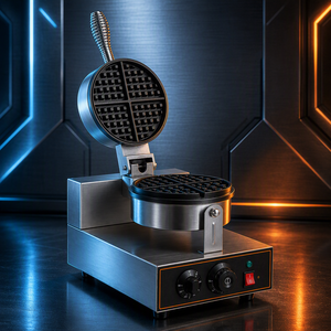 Non-Stick Electric Waffle Maker Machine <b>with</b> Durable Spring Handle Professional Stainless Steel Waffle Baker for Snack Bar - Product Image 1