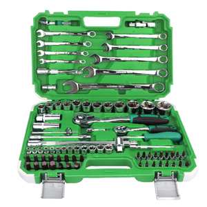Juego de Llaves de Trinquete de Alta Resistencia para Reparación de Automóviles, Llave Combinada Multiusos de Acero al Cromo Vanadio con Caja de Almacenamiento para Taller - Product Image 1