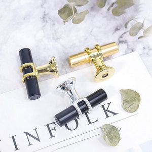 Modern Metal <strong>Black</strong> Gold <strong>Door</strong> T Handles Kitchen Cabinet Handles Solid Drawer <strong>Knobs</strong> Fashion Furniture Handle Hardware - Product Image 3