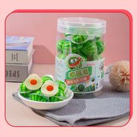 Watermeloen zachte gummy snoepjes, fruitig zoet met jamvulling in fles, multicolor, gemaakt in China, goedkope prijs