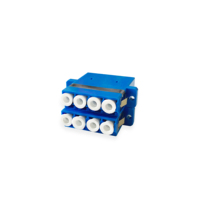 Adaptateur LC UPC Adaptateur à fibre optique duplex Bride 4 Quad Connecteur de couplage de télécommunication à fibre optique