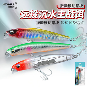 Leurre Aohu Minnow 12cm 15g, leurre dur lesté avec hameçon triangulaire pour la pêche au bar, leurres pour eaux moyennes, fournitures de pêche - Product Image 2