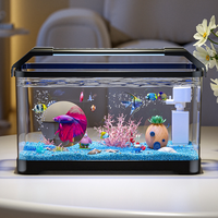 Aquarium intelligent moderne avec loupe intégrée pour poissons rouges, filtration domestique, petit et moyen format, aquascape de bureau, nouveau modèle