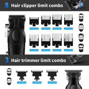 Kit Professionnel Tondeuse Cheveux <span class=keywords><strong>KeMei</strong></span>-2299+<span class=keywords><strong>2296</strong></span>+1102 pour Hommes, Rasoir à Grille & Trousse de Soins du Visage Masculins, Cadeaux pour Hommes - Product Image 2