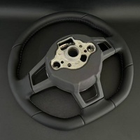 Upgrade Setir Kulit Hitam untuk VW Golf MK7.5 MK7 MK6 CC Touareg Passat Lavida TDI TSI