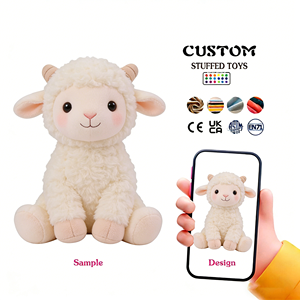 Boneka Plush Kustom Lucu Berbulu Putih Domba Bayi Penjualan Langsung Pabrik Minimum Order Rendah Kustomisasi Boneka Eksklusif - Product Image 1
