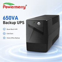 Onduleur de secours 650VA avec AVR Boost et Buck, démarrage à froid, réinitialisation automatique, onde sinusoïdale simulée et batterie 12V 7Ah pour équipement de bureau