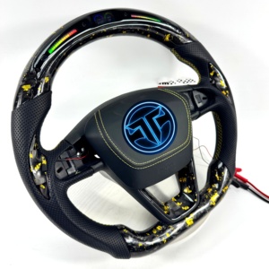 Volant de voiture en fibre de carbone forgée pour <span class=keywords><strong>Seat</strong></span> Cobra MK3 <span class=keywords><strong>Cupra</strong></span> Ateca 2015-2019, accessoires de voiture - Product Image 3