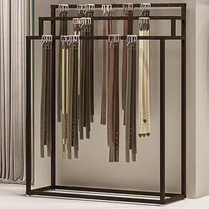 Espositore Moderno in Metallo Ecologico Personalizzato Salvaspazio per Cinture e Cravatte per Negozi al Dettaglio e Abbigliamento Maschile - Product Image 2