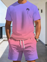 T-shirt décontracté pour homme à manches courtes, col rond, coupe ample, imprimé numérique 3D avec motif, en polyester