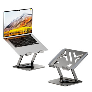 Soporte para computadora portátil, soporte de escritorio plegable de aleación de aluminio con altura ajustable para tabletas y computadoras portátiles - Product Image 1