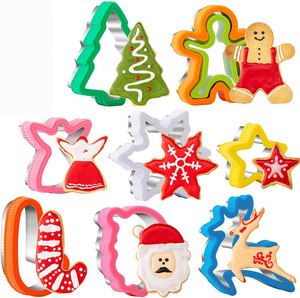 Fournitures de fête et de fête bricolage outils de pâtisserie de cuisson Biscuits <span class=keywords><strong>emporte</strong></span>-pièce de noël coupe-sandwich en acier inoxydable pour les enfants - Product Image 5