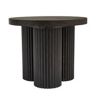 Table basse en bois de centre éthiopien de thé rond en bois latéral de canapé moderne pour le salon