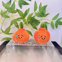 Porte-clés mini citrouille en peluche, pendentif de poupée dessin animé Jack Face, en tissu doux, décoration de sac à dos pour les fêtes, cadeau de Noël
