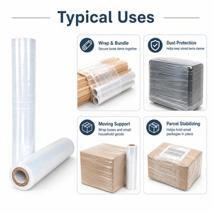 2026 Penjualan Terbaru 30cm 100yd Gulungan Film Penghalang Tahan Debu dan Air LLDPE Lembut Mengkilap dengan Inti <span class=keywords><strong>Mini</strong></span> 1 Inci Kelas Mesin - Product Image 4