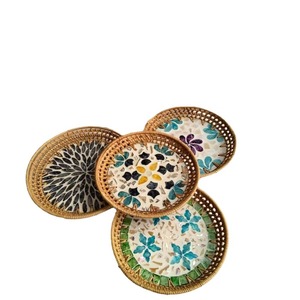 ตะกร้าหวายทำมือ ตะกร้าใส่ขนม จานใส่ของว่าง จานใส่เครื่องประดับ จัดเก็บเครื่องสำอาง ของตกแต่งห้องนั่งเล่น สไตล์เอเชียตะวันออกเฉียงใต้ - Product Image 5