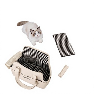 Transportín de Poliéster Blando para Mascotas (Gatos y Perros), Gran Capacidad, Diseño Cruzado de Mano, Cierre de Cremallera, Carga Máxima 20kg, Apto para Aerolíneas - Product Image 3