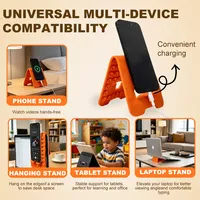 Support de téléphone portable en silicone flexible, pliable pour les voyages, support mains libres pour téléphone, tablette, ordinateur portable, résistant aux rayures