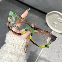 Nouveau cadre éblouissant anti-lumière bleue miroir plat mode haut de gamme cadre de lunettes de maquillage uni