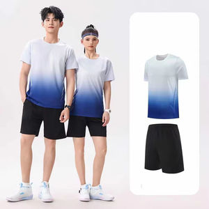 ชุดกีฬาผ้าโพลีเอสเตอร์สั่งทำจากโรงงาน น้ำหนักเบา สวมใส่สบาย แห้งเร็ว สำหรับผู้ชายและผู้หญิง - Product Image 6