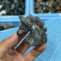 Sculpture artisanale de tête de licorne en cristal naturel de luxe en gros