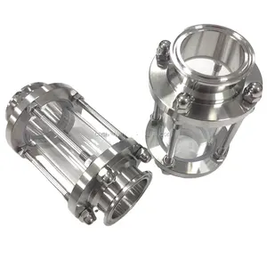 Factory Price Sanitary Stainless Steel Brewing Diopter 1.5" 2" Straight Pipe Inline Tri Clamp Tubular Sight Glass