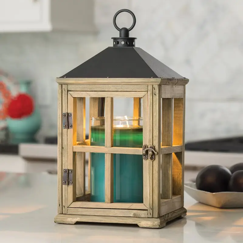 Craft Decorative Driftwood Frame Wooden Candle Lantern Warmer Lantern Decoration For Home