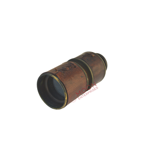 OEM Custom Made Polished <b>Gold</b>-Plated Metal Telescope with Antique Style <b>Wooden</b> Frame Modern Design for Gift Decoration Exporters - Product Image 2