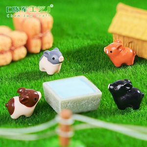 Figurines de cochons mignons pour le commerce extérieur, décorations de jardinage DIY, accessoires pour sacs surprises - Product Image 4