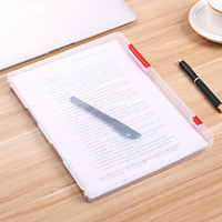 Dossier portable en plastique A4 boîte de rangement de fichiers boîte de tri transparente