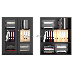 Swing Glass Door tập tin kim loại tài liệu nơi làm việc sử dụng Knock xuống thép Tủ hồ sơ văn phòng lưu trữ tủ nửa chiều cao - Product Image 1
